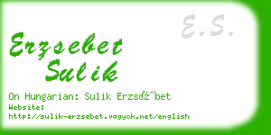 erzsebet sulik business card